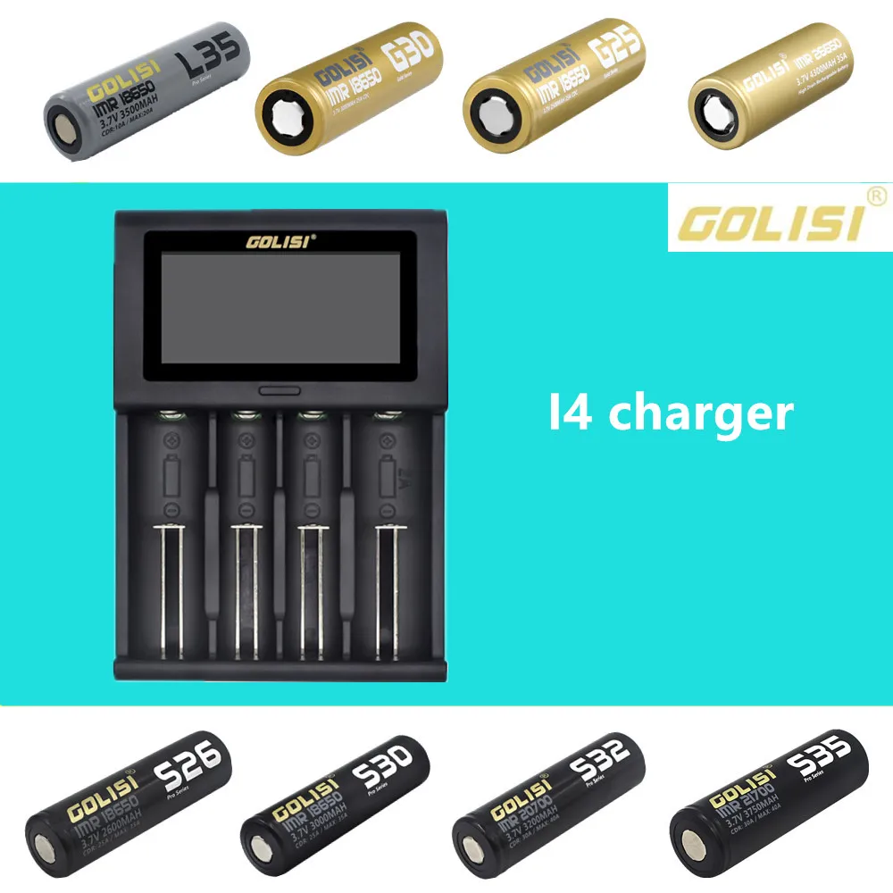 Зарядное устройство Golisi I4 2A интеллектуальное зарядное с быстрой зарядкой и ЖК