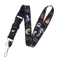 ransitute r1126 space astronaut hot style cartoon key chain lanyard gifts for friends phone usb badge holder necklace