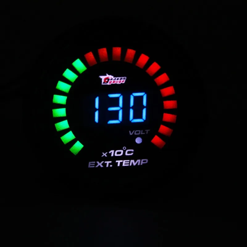 52 мм измеритель температуры выхлопных газов автомобиля с датчиком и цветным