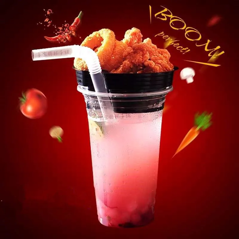 

50 шт., пластиковые чашки для сока, молока, кофе, картофеля фри