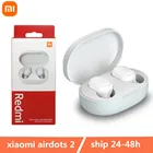 2021 Xiaomi Redmi Airdots 2 TWS наушники Беспроводная Bluetooth гарнитура с автоматическим сопряжением шумоподавление с микрофоном Наушники управление ии
