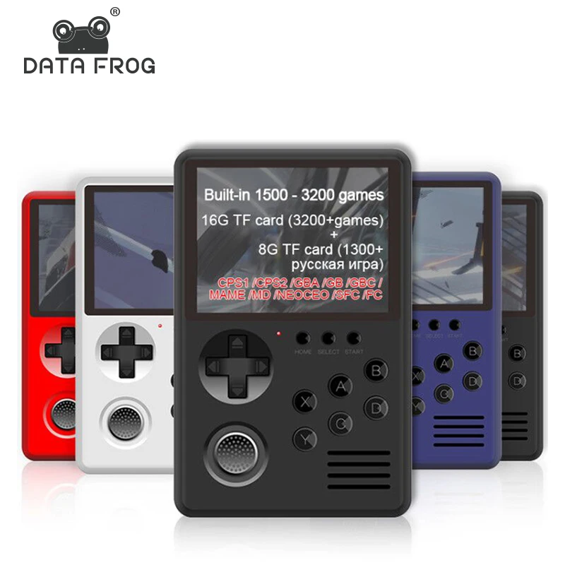 Игровая консоль Data Frog 16 бит ретро встроенная 3200 + игр мини портативная игровая для