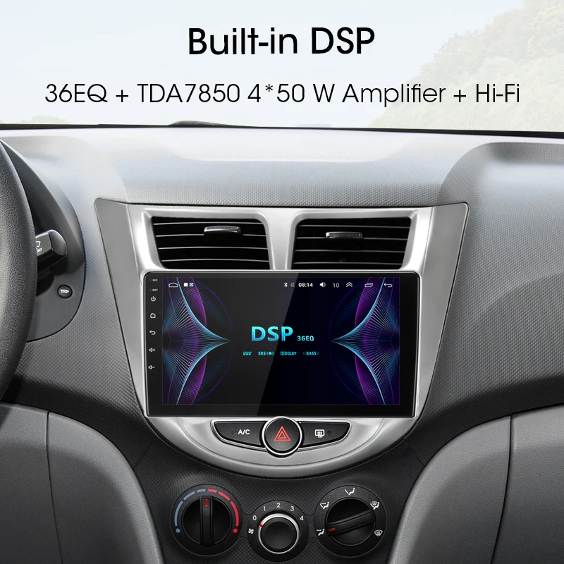 9 дюймов 2G+ 32G Android 8,1 4G Автомобильный Радио Мультимедиа Видео плеер для hyundai Solaris Verna Accent i25 2010- gps Навигация DVD