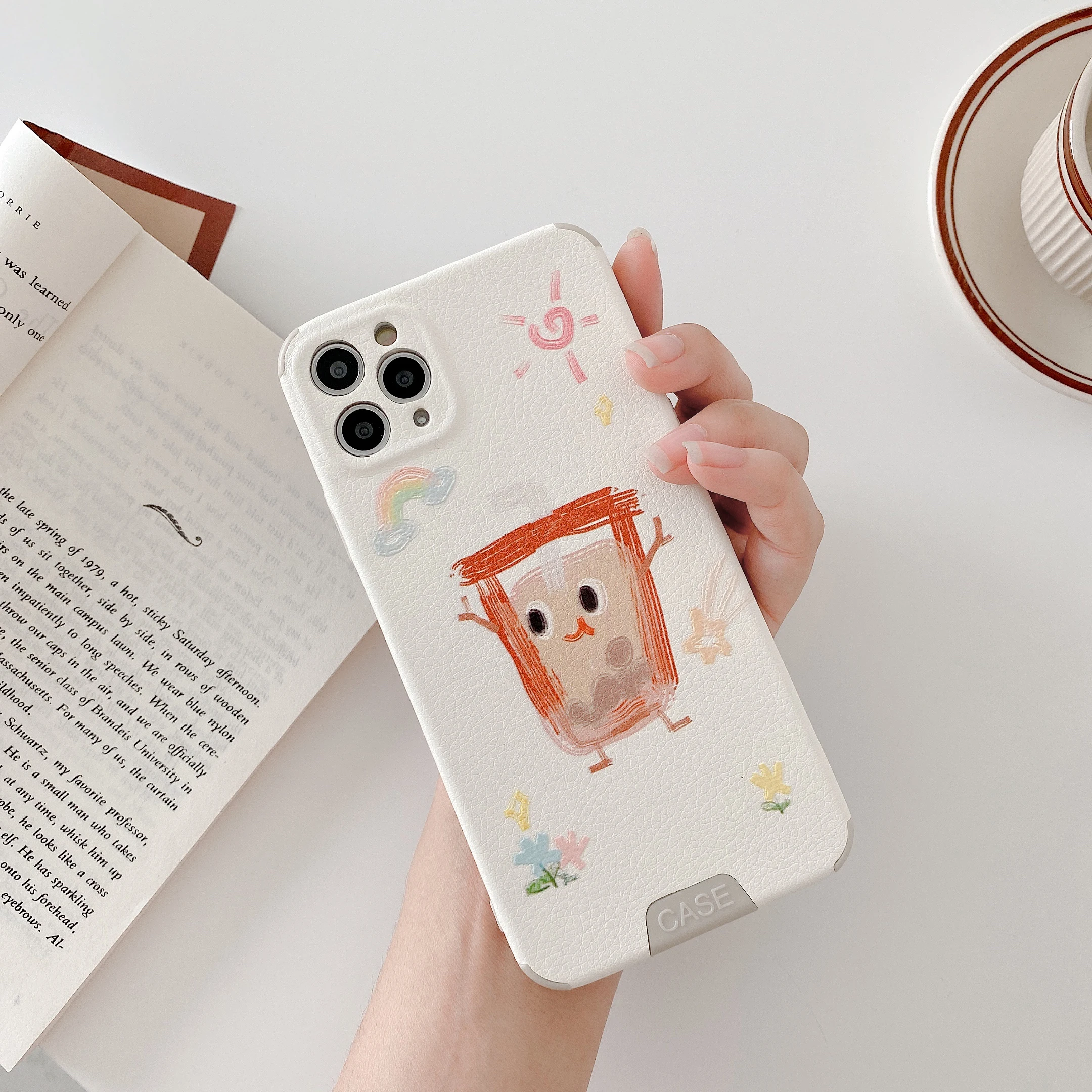 

Skin graffiti milk tea is suitable for iphone11ProMax mobile phone case 7/8plus x xsmax xr protective cover