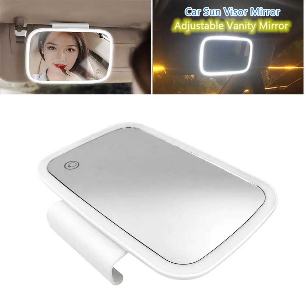 

Car Sun Visor Mirror Vanity Mirror with LED Lights Automobile Make Up Mirror Makeup Sun-shading Cosmetic Mirror