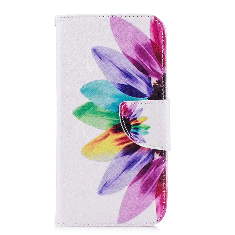 Sunflower X Чехол для телефона с откидной крышкой в стиле ретро чехол для samsung Galaxy M20 M10 S9 S10E S10 плюс A3 A5 J3 J5 J7 чехол-портмоне с отделением для карт Кожаный Капа D07G - Цвет: Sunflower X