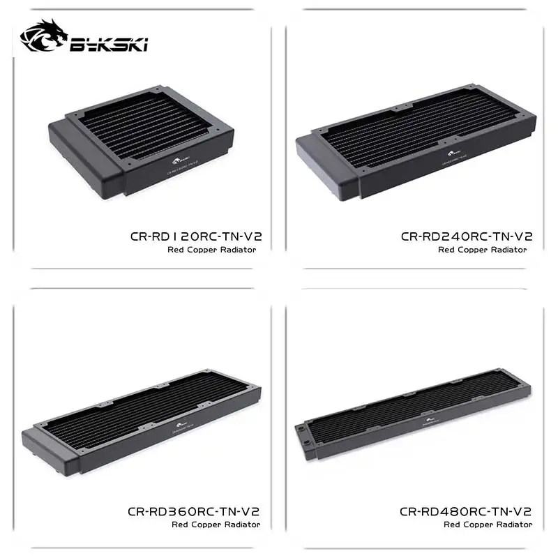Bykski Cr-Rd120/240/360/480Rc-Tn-V2 Pc Kühlung G1/4 Kupfer 120/240/360Mm Kühler Wasser Kühler Reihe Für 120M 12Cm Lüfter 30Mm Dicke