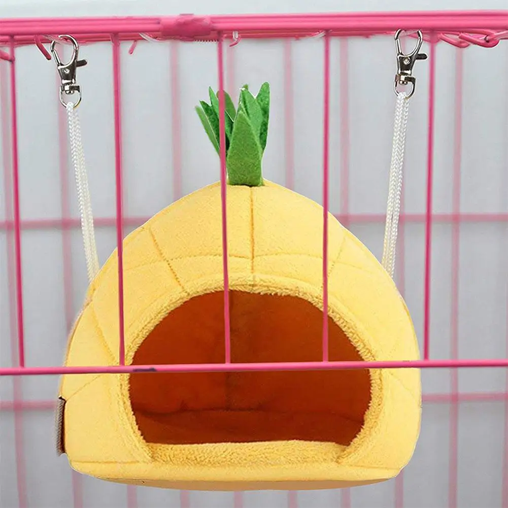 Подвеска для хомяка дом гамак форма ананаса небольшой Животные хлопок клетка