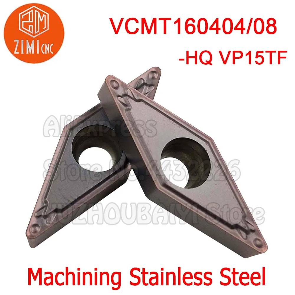 

10pcs VBMT160404 VBMT160408 HQ VP15TF Turning Tools Carbide Inserts VBMT331/332 CNC Metal Cutter Lathe Blade For Stainless steel