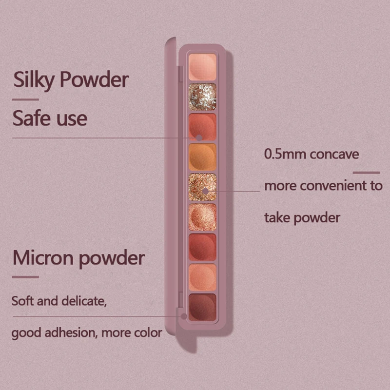 MARC BUSE 9 Colors Finger Tip Shimmer Matte Glitter Eyeshadow Palette High Pigmented Eye Shadow Powder Makeup Nude Shine Eyelids |