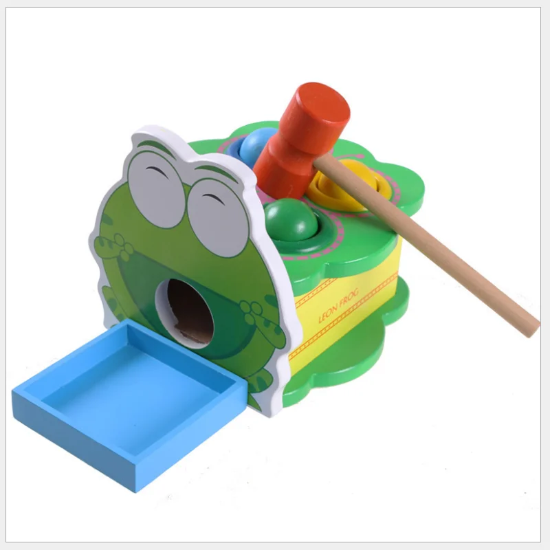 Мунг Бин лягушка красочные деревянные игрушки для малышей Дети бэттинг стол