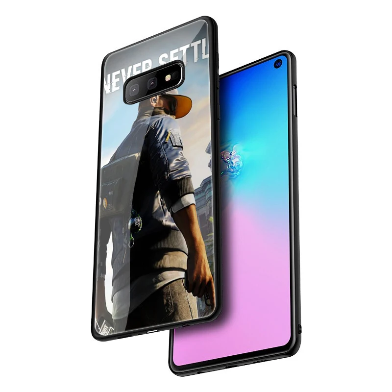 EWAU watch dogs 2 чехол для телефона из закаленного стекла Samsung S7 край S8 S9 S10 Note 8 9 10 плюс A10