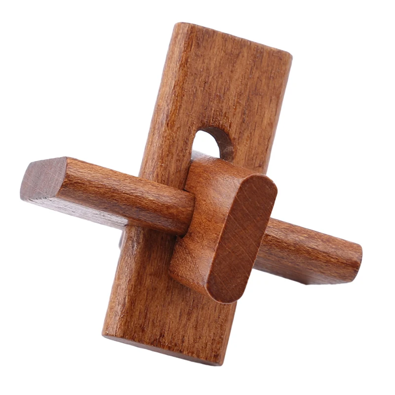 Wooden Kong Ming Lock Game Toy For Children Adults Kids Drop Shipping Iq Brain Teaser Interlocking Burr Puzzles images - 6