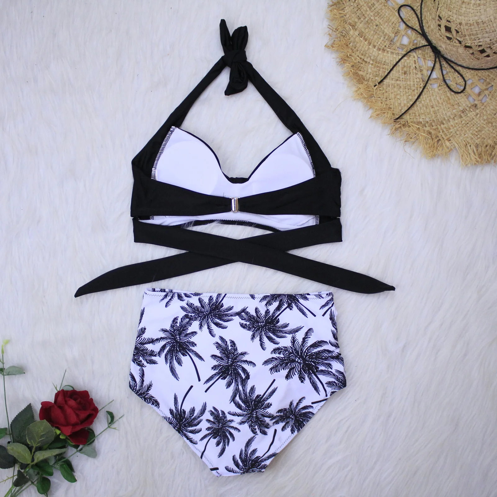 

2021 Explosive Swimwear European and American Sexy Breasted Bikini Multi-strand Multifunctional Bikini