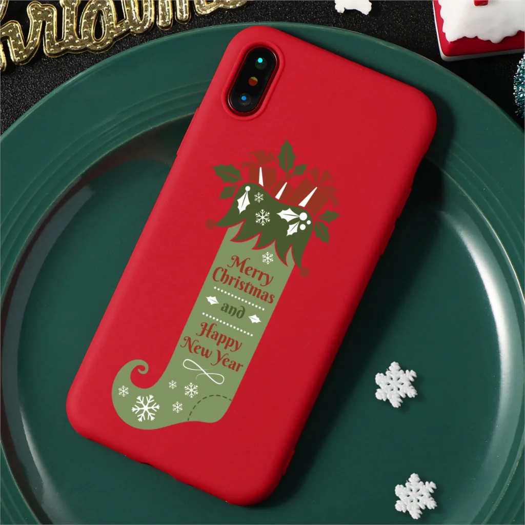Merry Christmas, Матовые чехлы для телефонов, чехол для iPhone X, 7, 8 Plus, 6, 6 S, 5, 5S, SE, XS Max, XR, Мягкая силиконовая задняя крышка из ТПУ, новогодний чехол - Цвет: sdchangw