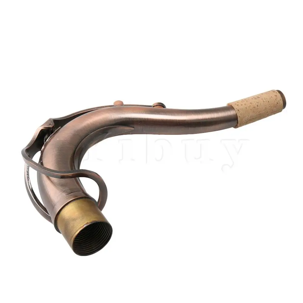 Yibuy Tenor B-плоский саксофон изгиб шеи латунный материал мундштук части Ретро
