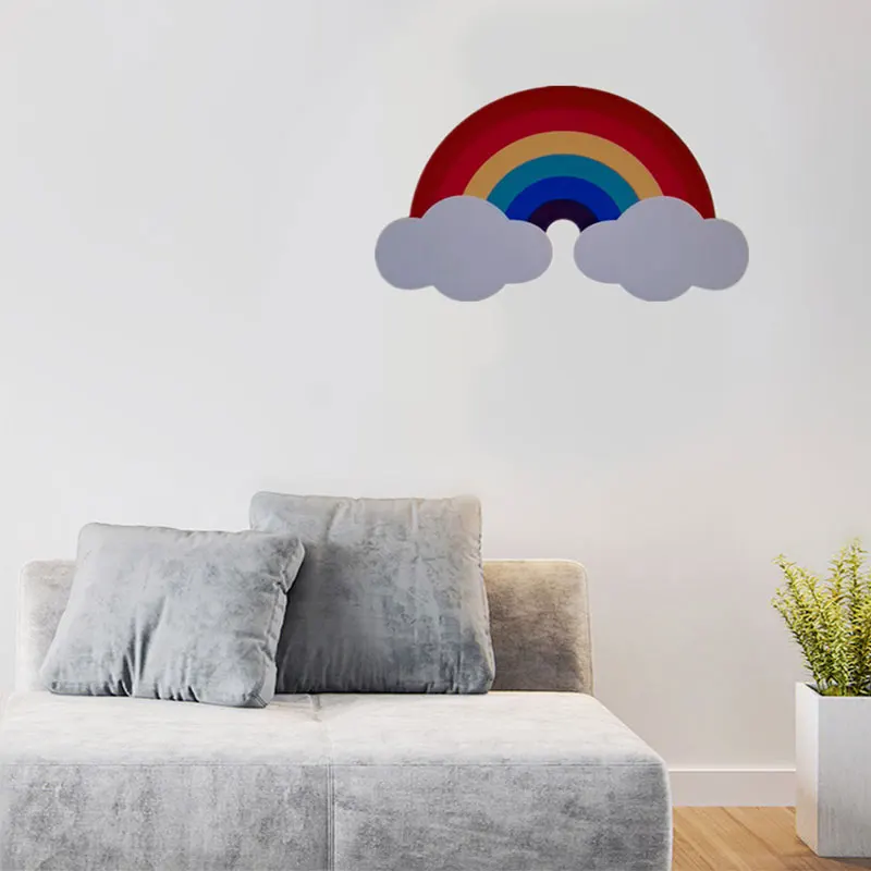 

Children Bedroom Decoration LED Wall Night Light Battery Power LED Rainbow Night Lamp with Remote Control Home Decor