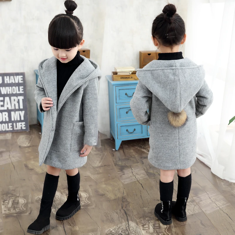 Зимняя хлопковая длинная куртка для девочек детская верхняя одежда малышей