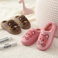 autumn winter teddy bear children cotton slippers warm home indoor slip on furry cotton slipper comfort light non slip kid shoes