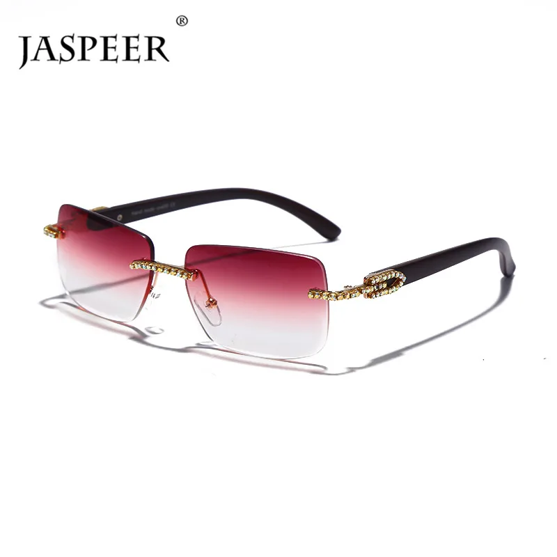 Фото Солнцезащитные очки JASPEER без оправы для мужчин и женщин UV-400 винтажные