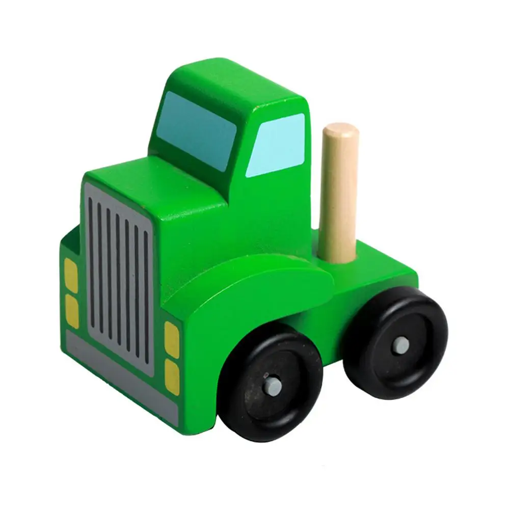

Children Wooden Large Double Deck Transport Vehicle Car Model Toy for Loading Mini Cars