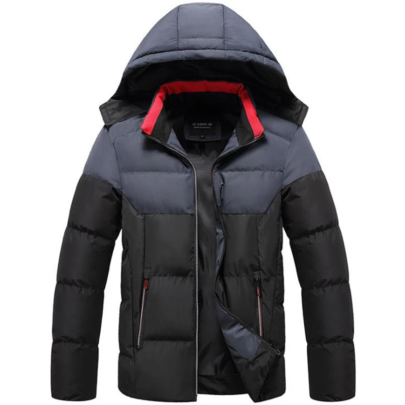 Мужская Утепленная куртка с капюшоном зимняя утепленная хлопковая 2020|Мужские