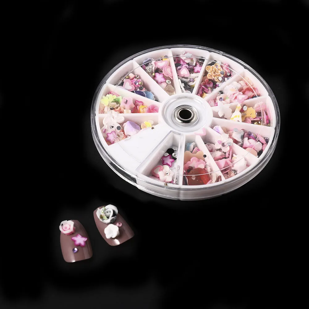 

Mixed Flower Soft Clay Soft Pottery Manicure Tanicure Turntable Nail Decoration DIY Accesoires Ongles 1.0/1.2/1.5mm 1200pcs