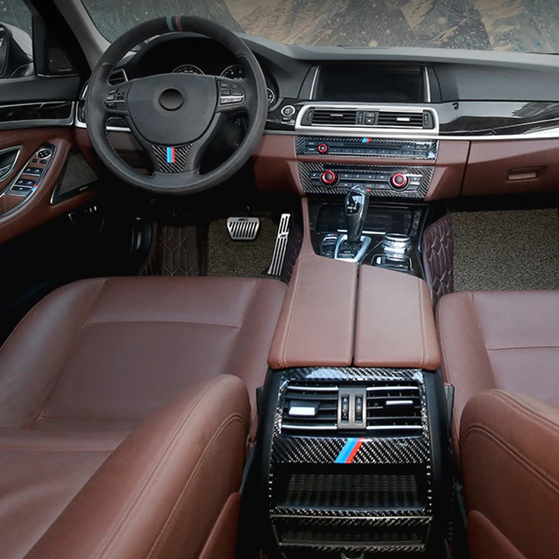 Аксессуары для BMW 5 серии F10 525 2011 2016 узор из углеродного волокна украшение