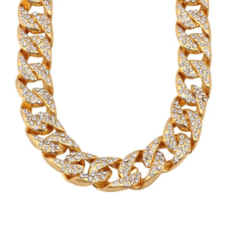 Новинка Лидер продаж мужские Модное золотое ожерелье в стиле хип хоп с