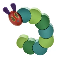 1pc new diy baby kids polished twist caterpillars colorful wooden wood toy developmental infant educational