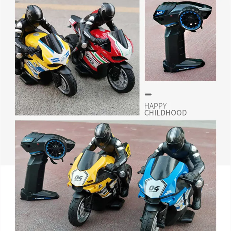 2 4 GHz Дистанционное Управление трюк на мотоцикле 25 км/ч Высокая Скорость дрейф для