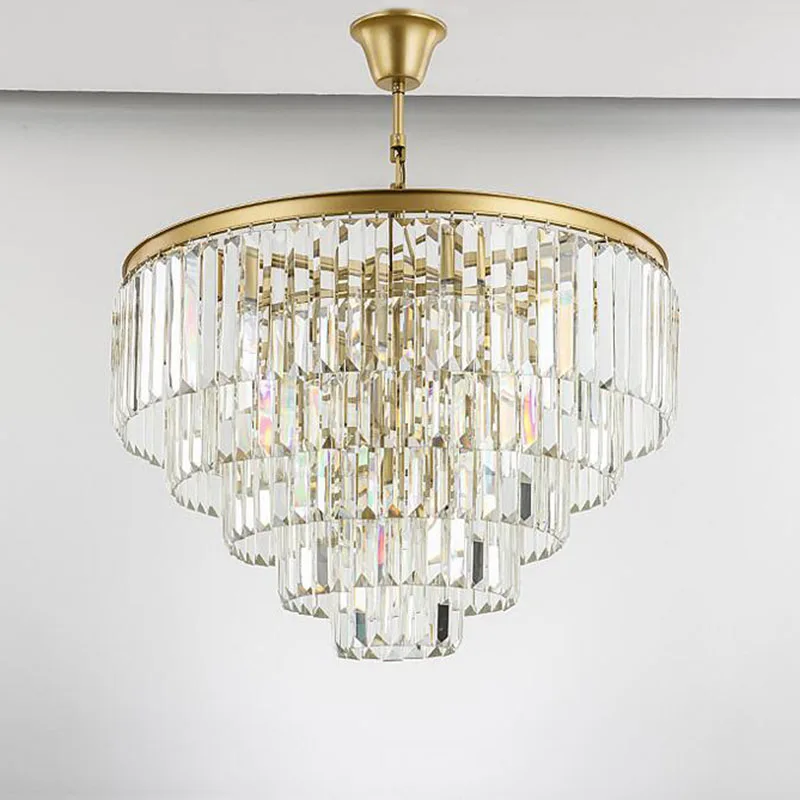

Modern minimalist crystal chandeliers American style living room bedroom dining room chandelier creative personality lighting