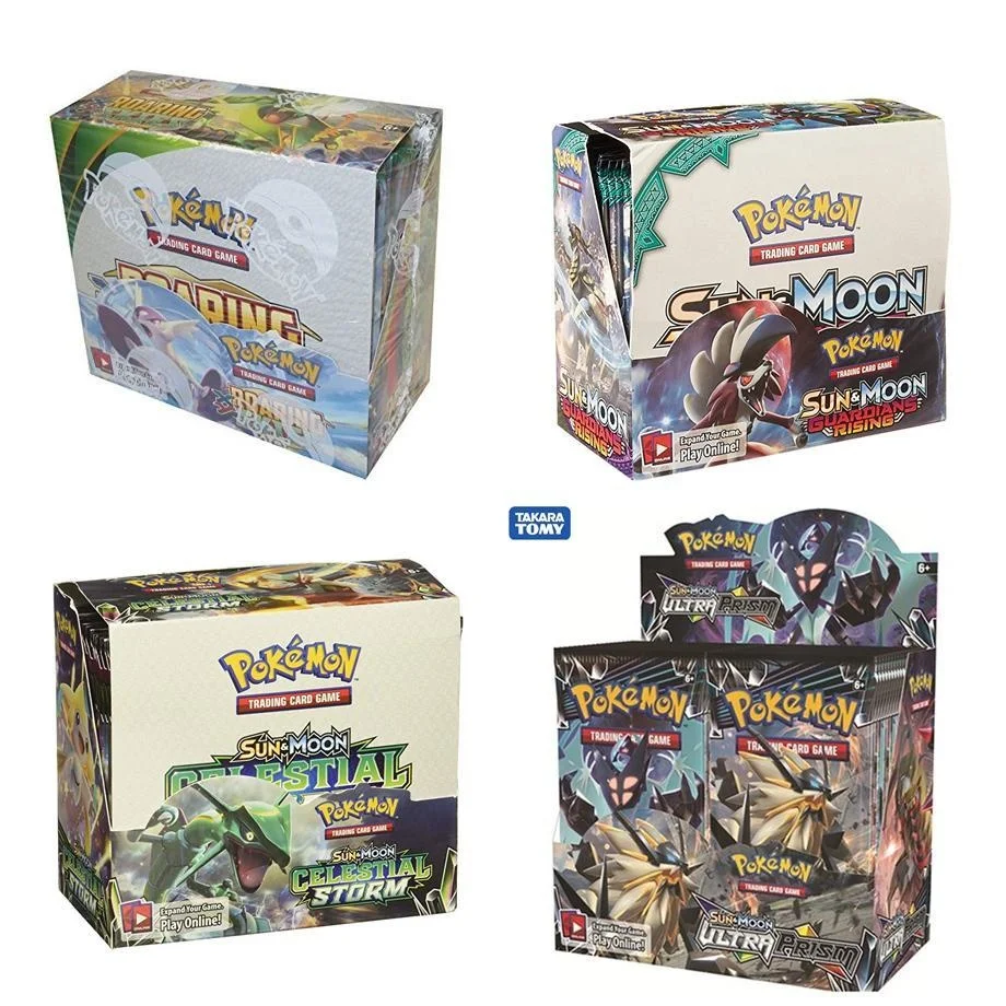 

324pcs Pokemon Cards Sun & Moon GX Team Up Unbroken Bond Unified Minds Evolutions Booster Box Collectible Trading Cards Game