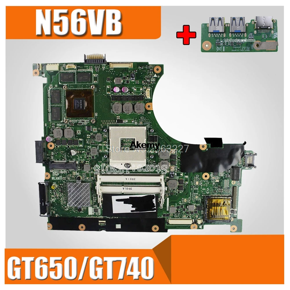 Отправить+ N56VB материнская плата GT650/GT740 2G для ASUS N56VM N56VJ N56VZ N56V N56VB Материнская плата ноутбука N56VB материнская плата N56VB