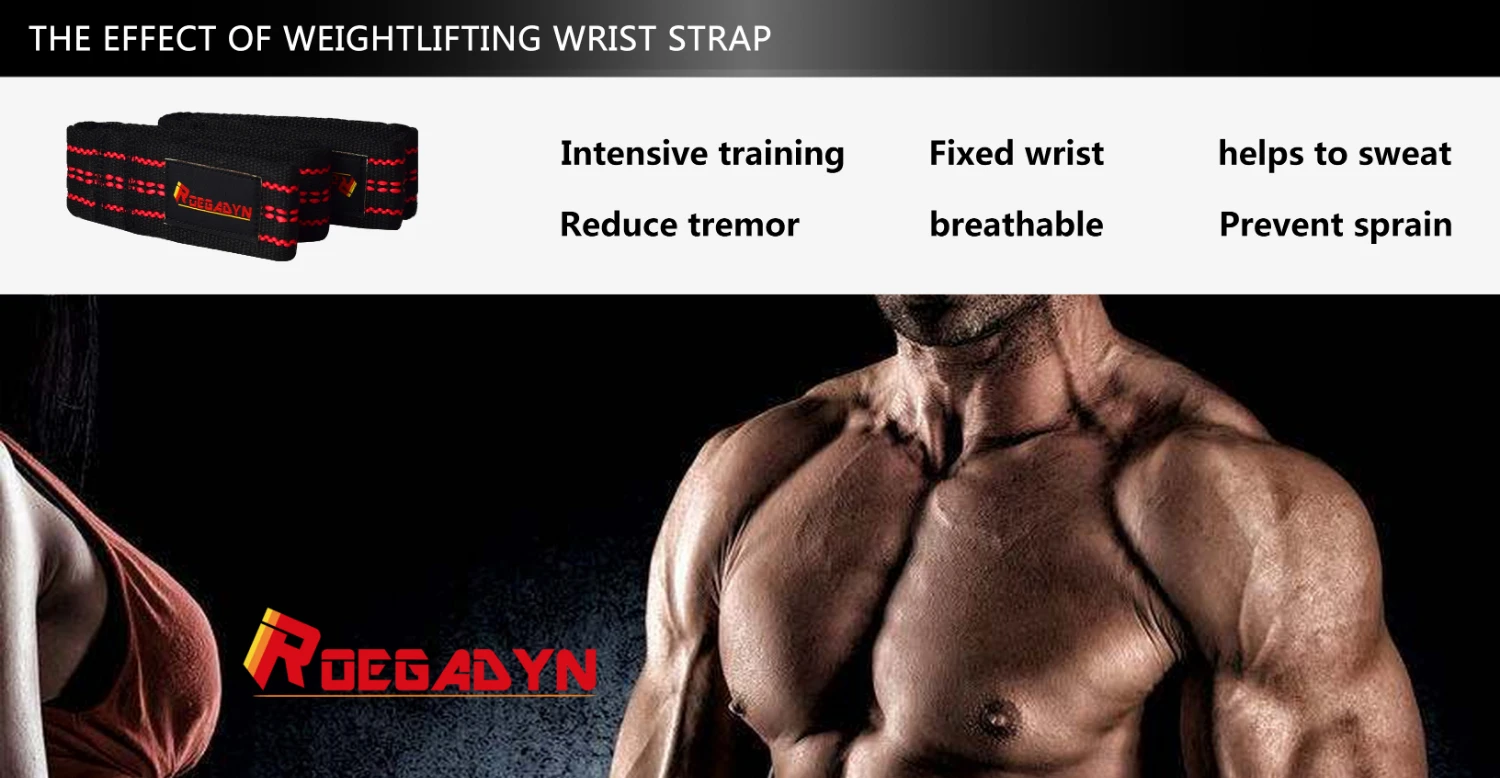 ROEGADYN Deadlift тренажерный зал наручные обертывание фитнес поддержка запястья похудение тренировка Тяжелая атлетика в форме восьмерки ремешок на запястье