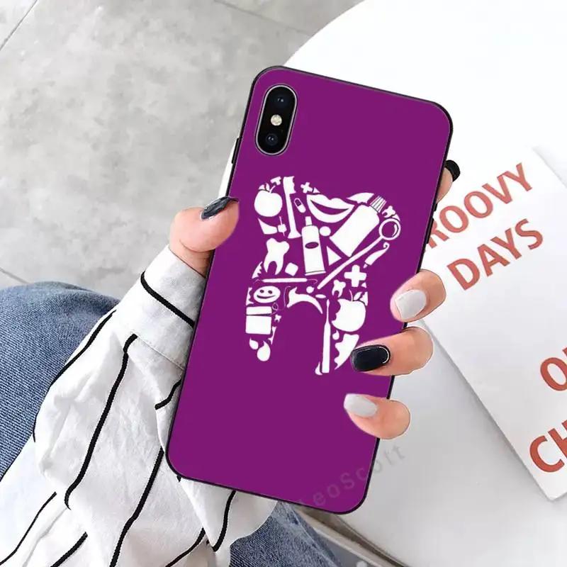 

Cute Cartoon Dentist Tooth Phone Case for iPhone 11 12 mini pro XS MAX 8 7 6 6S Plus X 5S SE 2020 XR