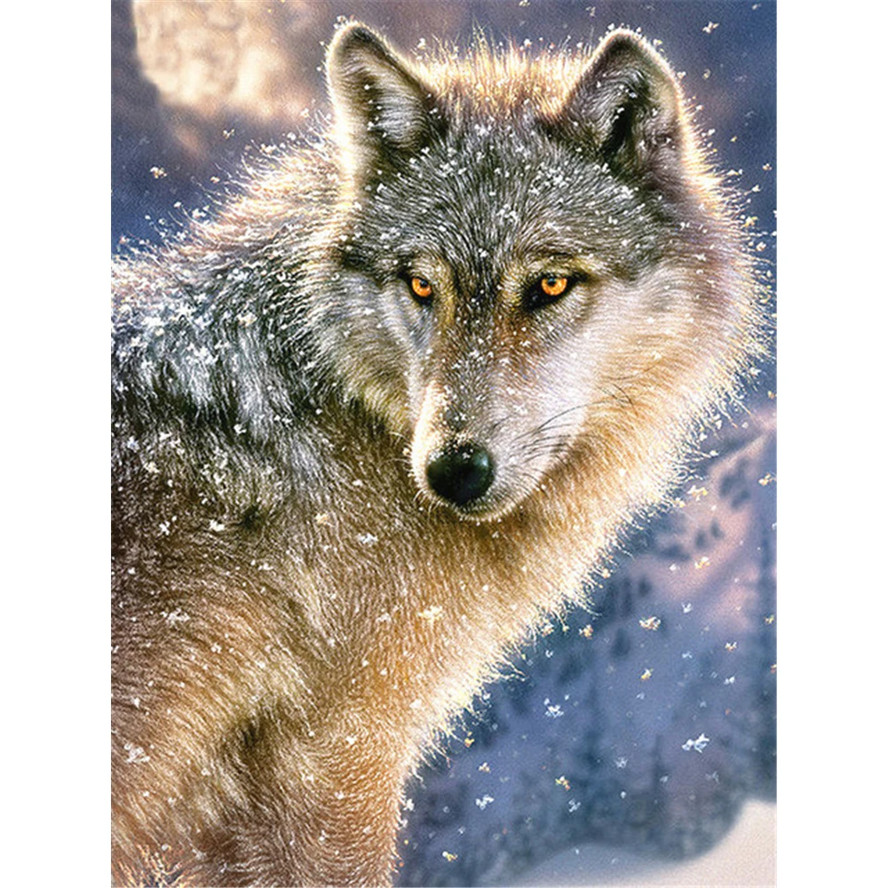 

Animal Wolf Printed Canvas 11CT Cross-Stitch Patterns DIY Embroidery DMC Threads Craft Needlework Handmade Hobby Wholesale