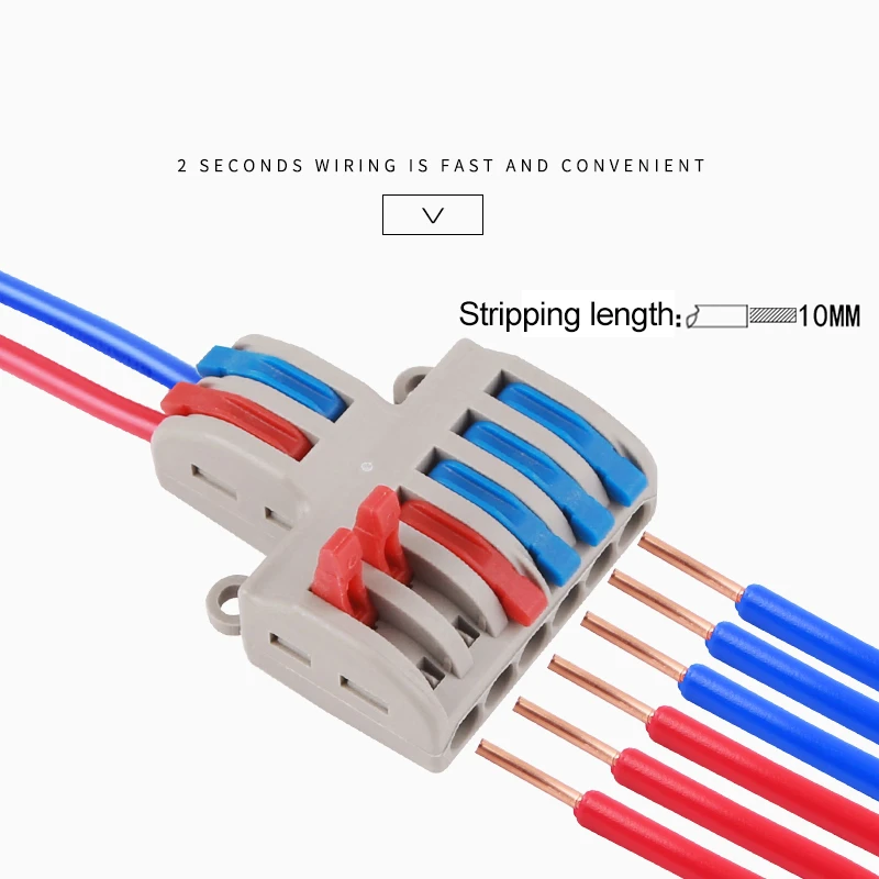 5 шт./лот Клеммная колодка с двумя и шестью выходами быстрое подключение клеммы