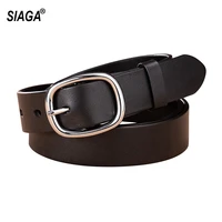 2022 ladies top quality stainless steel buckle belt female accessories solid cowskin leather belts clothing 2 8cm width nsg983