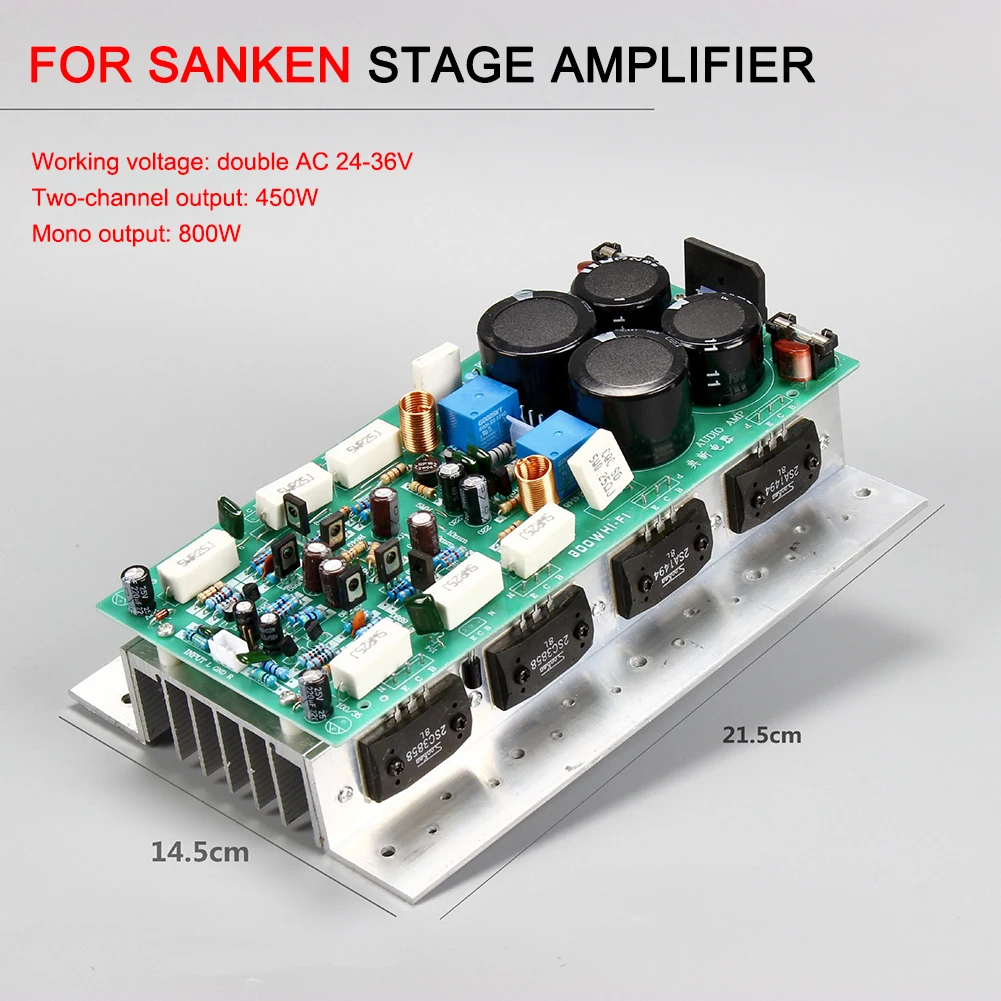 SanKen 1494/3858 High Power HIFI Audio Amplifier Board Dual Channel 450W450W Stereo Amp Mono 800W Amplifier Board For Presents