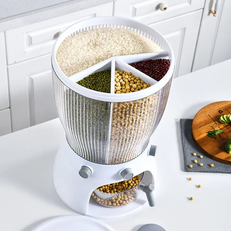 

Classified rice bucket household insect-proof moisture-proof storage rotary classified whole grain tank metering rice storage bo