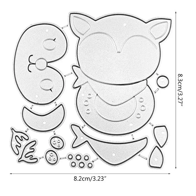 Новый Рождественский олень металлические режущие штампы Трафаретный