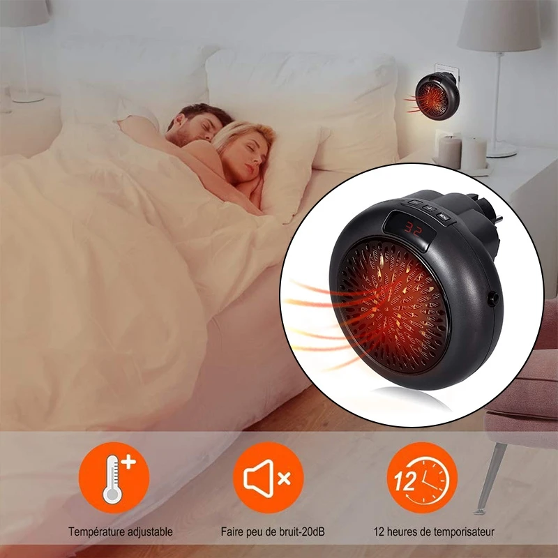 Электрический настенный обогреватель Мини Портативный подключаемый