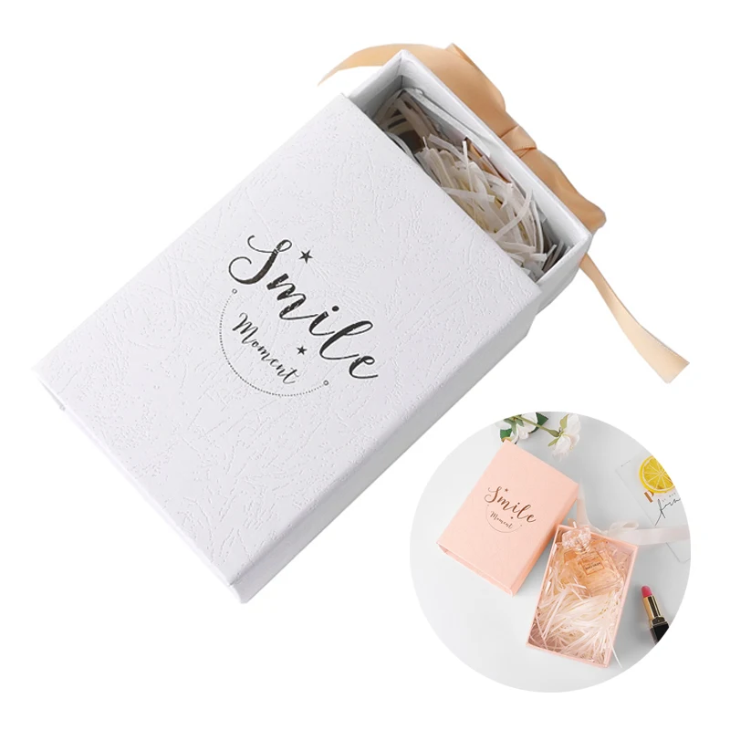 

Cute Mini Lipstick Perfume Small Gift Box Empty Paper Packaging Drawer Box for Wedding Birthday Party