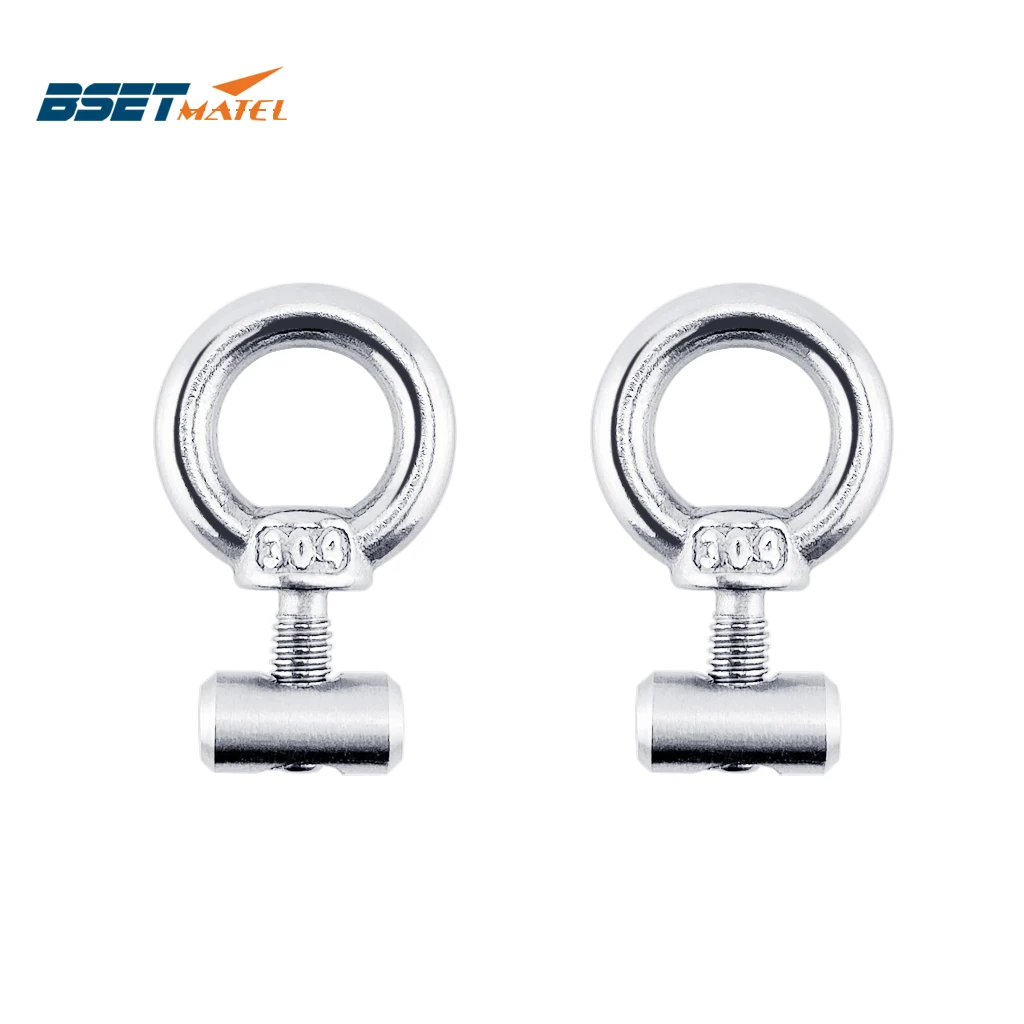 

2PCS M4 Lifting Eye Nut Fastener Front Tent stopper Track Mount Tie Down Eyelet Rail Track Screws Boat RV Caravan Camper Awning