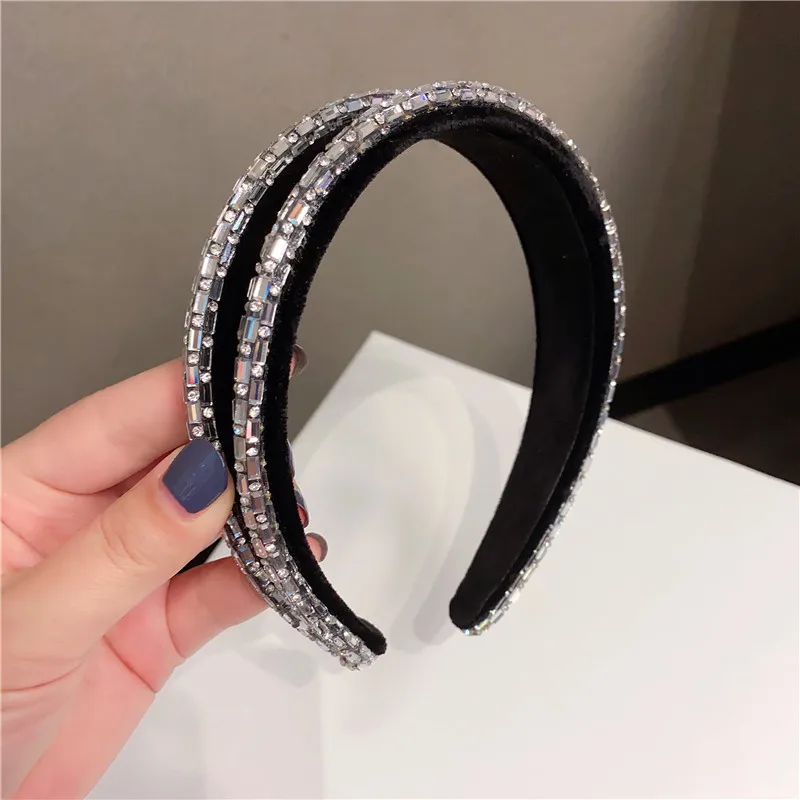 

Gorgeous Sparkly Crystal Headband Headdress Fashion Luxury Queen Bridal Rhinestones Hairbands For Women Jewelry Hair Accessories