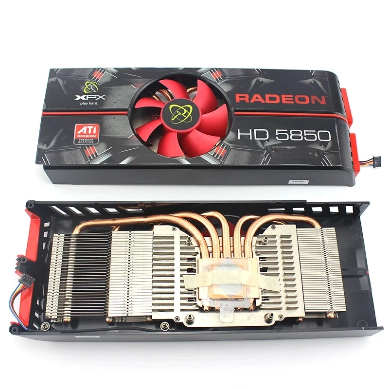 For XFX DIY Graphics card cooler，5 copper tube cooling，For XFX RADEON HD5850 Graphics card radiator