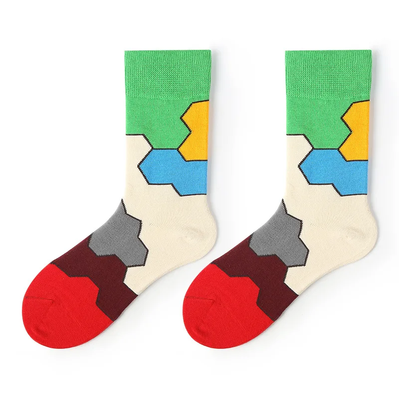 Осенние и зимние новые носки персонализированные модные мужские женские |