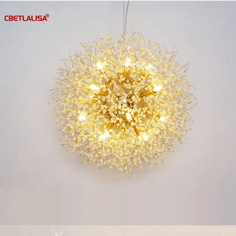 Новинка хрустальные бусины для люстры в виде одуванчика подвесной светильник