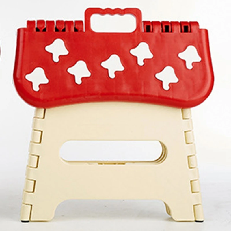 

Folding Step Stool Portable Chair Seat for Home Bathroom Kitchen Garden Camping Kids Handle Portable Small Bench